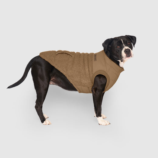 Cool Factor Puffer Jacket in Tan, Canada Pooch Dog Parka