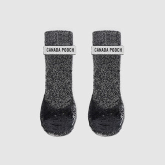 Secure Sock Boots in Black Grey, Canada Pooch Dog Socks || color::black-grey || size::na