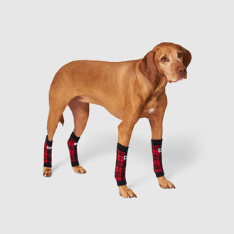 Work It Warmers in Red Plaid, Canada Pooch Dog Socks