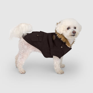Alaskan Army Dog Parka in Espresso, Canada Pooch Dog Parka || color::espresso