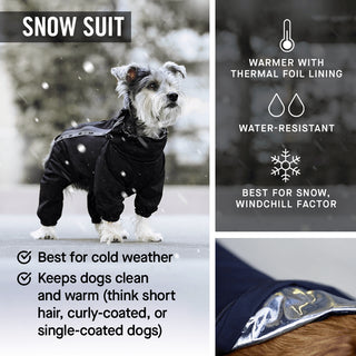 Snow Clothes for Dogs - Slush Suit vs. Snowsuit