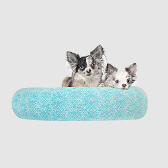 Classic Circular Dog Bed in Tuscany Teal, Canada Pooch Birch Bed 