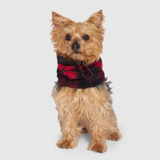 Cool Factor Snood in Red Plaid, Canada Pooch Dog Snood