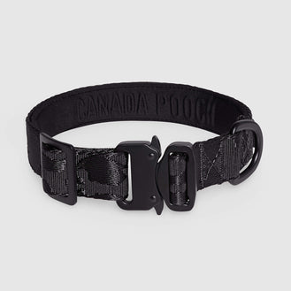 Utility Collar in Black, Canada Pooch Dog Scarf