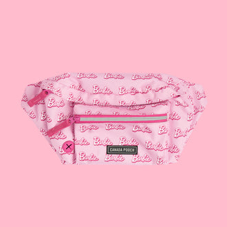 Barbie Fanny Pack in Logo Print, Canada Pooch, Human Fanny Pack|| color::logo-print|| size::na