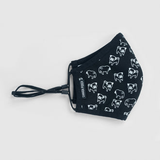 Reusable Face Mask in Pugs, Canada Pooch Face Mask || color::pugs || size::os