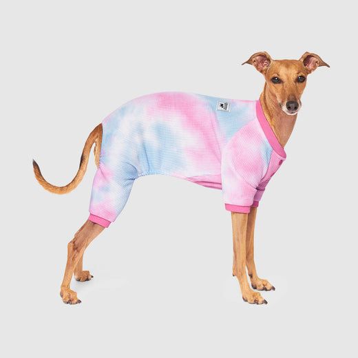 Waffle Onesie in Pink Blue, Canada Pooch Dog Onesie