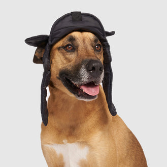 Puffer Hat in Black, Canada Pooch Dog Hat
