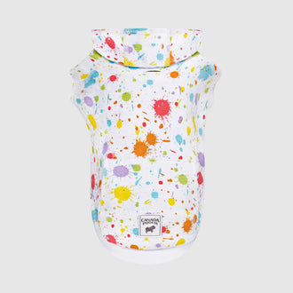 Remix Hoodie in Multi Splatter, Canada Pooch, Dog Hoodie|| color::multi-splatter|| size::na