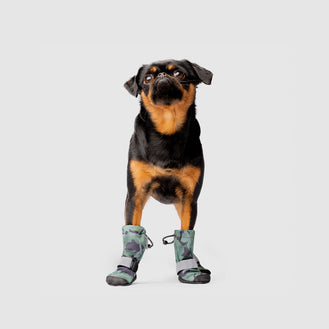 Soft Shield Boots in Green Camo Reflective, Canada Pooch Dog Boots