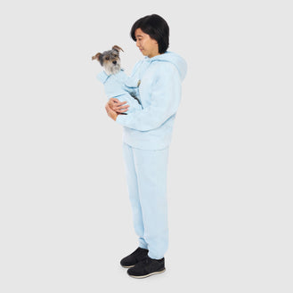 Soft Side Sweatpants in blue, Canada Pooch, Pet Parent Pants