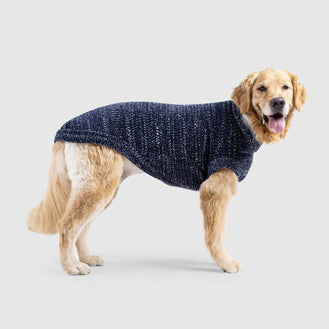Soho Dog Sweater in Navy Mix, Canada Pooch Dog Sweater 