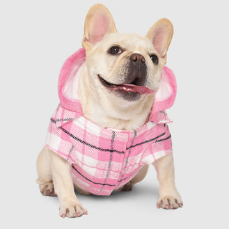 The Shacket in Pink Plaid, Canada Pooch Dog Coat