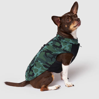Thermal Tech Fleece in Green Camo, Canada Pooch Dog Vest