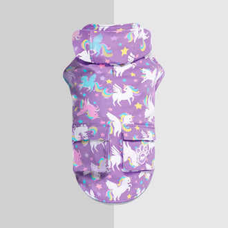 Special Edition Torrential Tracker in Wet Reveal, Canada Pooch Dog Rain Jacket || color::wet-reveal-unicorns|| size::na