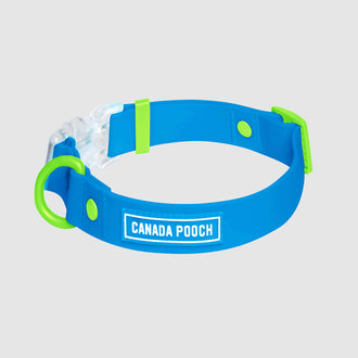 Waterproof Collar in Blue, Canada Pooch, Dog Collar|| color::blue|| size::na