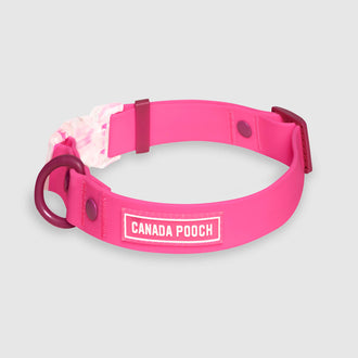 Waterproof Collar in pink, Canada Pooch, Dog Collar|| color::pink|| size::na